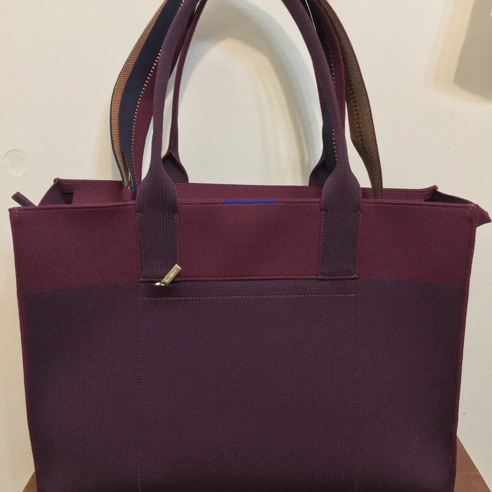 Rothy’s The Classic Tote Dark Aubergine Laptop Work Travel Shoulder Bag - Picture 11 of 16